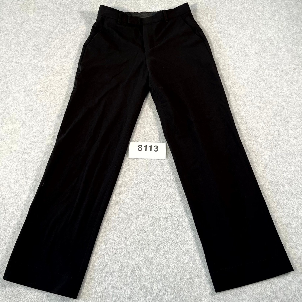 Calvin Klein Dress Pants Womens 14 Black Rayon Stretch Flat Front Office Wear